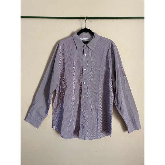 BANANA REPUBLIC Mens Cotton Long Sleeve Buttoned Striped Shirt size XL - Picture 2 of 11